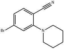 4-Bromo-2-(piperidin-1-yl)benzonitrile, 881002-28-4, 结构式