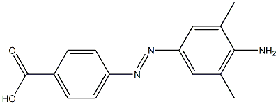(E)-4 - ((4-氨基-3,5-二甲基苯基)二氮烯基)苯甲酸, , 结构式