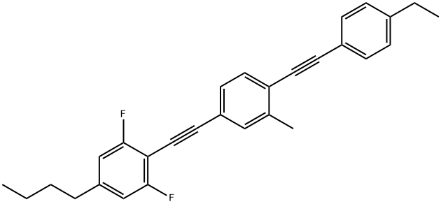5-Butyl-2-[4-(4-ethyl-phenylethynyl)-3-methyl-phenylethynyl]-1,3-difluoro-benzene|5-丁基-2-[4-(4-乙基苯基乙炔基)-3-甲基苯基乙炔基]-1,3-二氟苯