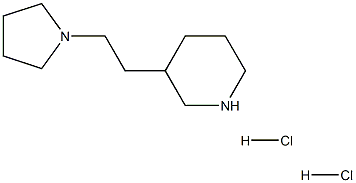 3-(2-(Pyrrolidin-1-yl)ethyl)piperidine dihydrochloride Structure