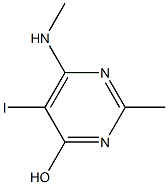 5-Iodo-2-methyl-6-(methylamino)pyrimidin-4-ol,,结构式