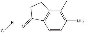 5-amino-4-methyl-2,3-dihydro-1H-inden-1-one hydrochloride,,结构式