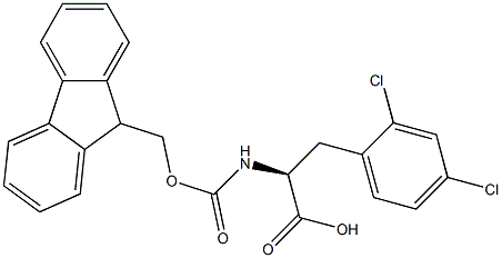 FMOC-L-2,4-二氯苯丙氨酸,,结构式