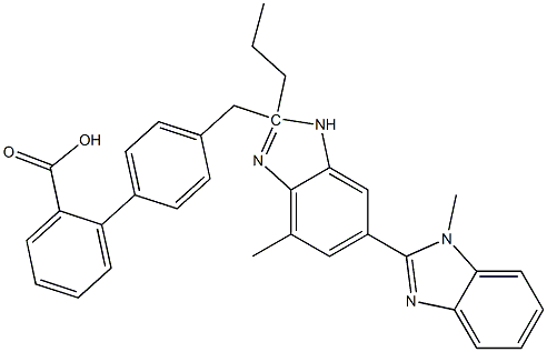 4'-[4-Methyl-6-(1-methyl-1H-benzimidazol-2-yl)-2-propyl-1H-benzimidazolylmethyl]biphenyl-2-carboxylic acid