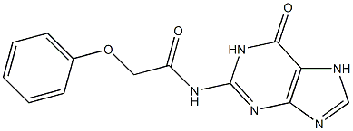 N2-苯氧基乙酰基鸟嘌呤,,结构式