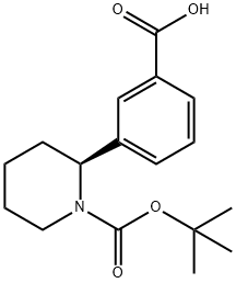 (S)-3-(1-(tert-butoxycarbonyl)piperidin-2-yl)benzoic acid,2381773-26-6,结构式