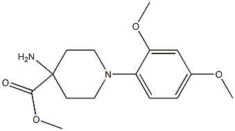 METHYL 4-AMINO-1-(2,4-DIMETHOXYPHENYL)PIPERIDINE-4-CARBOXYLATE,,结构式