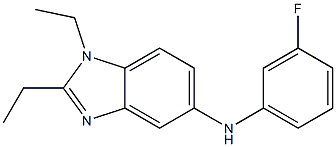 (1,2-DIETHYL-1H-BENZOIMIDAZOL-5-YL)-(3-FLUORO-PHENYL)-AMINE,,结构式