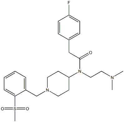 N-[2-(DIMETHYLAMINO)ETHYL]-2-(4-FLUOROPHENYL)-N-(1-[2-(METHYLSULFONYL)BENZYL]PIPERIDIN-4-YL)ACETAMIDE