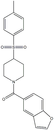 1-(1-BENZOFURAN-5-YLCARBONYL)-4-[(4-METHYLPHENYL)SULFONYL]PIPERIDINE Structure