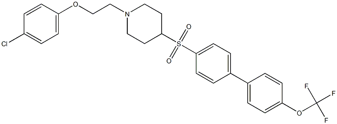 1-[2-(4-CHLOROPHENOXY)ETHYL]-4-([4'-(TRIFLUOROMETHOXY)BIPHENYL-4-YL]SULFONYL)PIPERIDINE