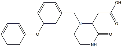 [3-OXO-1-(3-PHENOXY-BENZYL)-PIPERAZIN-2-YL]-ACETIC ACID Structure