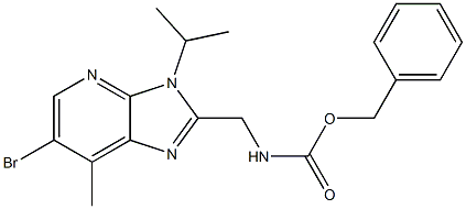 (6-BROMO-3-ISOPROPYL-7-METHYL-3H-IMIDAZO[4,5-B]PYRIDIN-2-YLMETHYL)-CARBAMIC ACID BENZYL ESTER Structure