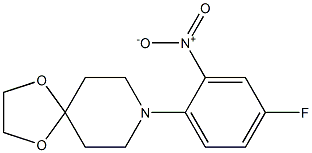 8-(4-FLUORO-2-NITROPHENYL)-1,4-DIOXA-8-AZASPIRO[4.5]DECANE 化学構造式