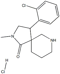 4-(2-CHLOROPHENYL)-2-METHYL-2,7-DIAZASPIRO[4.5]DECAN-1-ONE HYDROCHLORIDE Struktur