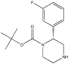 (R)-2-(3-FLUORO-PHENYL)-PIPERAZINE-1-CARBOXYLIC ACID TERT-BUTYL ESTER 结构式