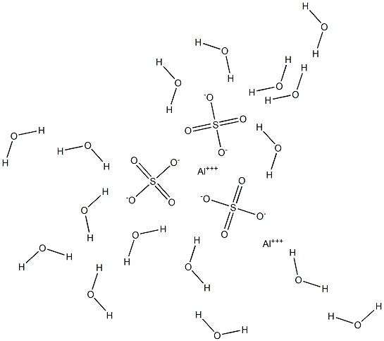 Aluminum sulfate hexadecahydrate Structure