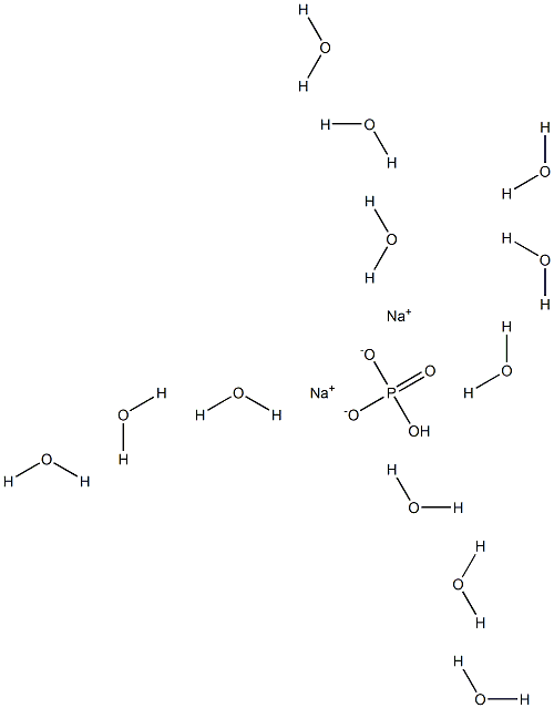 Sodium hydrogen orthophosphate dodecahydrate Struktur