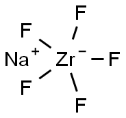 Sodium pentafluorozirconate 化学構造式