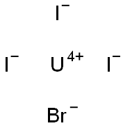 Uranium(IV) bromide triiodide 化学構造式