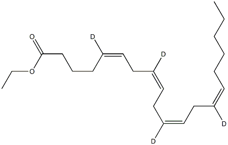 Arachidonic Acid-5,8,11,14-D4 Ethyl Ester,,结构式