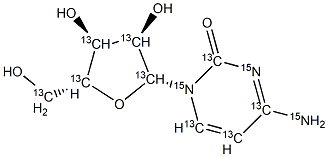 Cytidine-13C915N3 Struktur