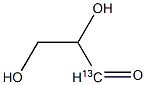 DL-Glyceraldehyde-1-13C, , 结构式