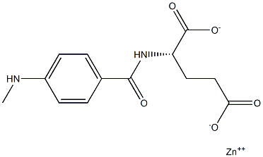 p-Methylaminobenzoylglutamic acid zinc salt 化学構造式