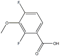 2,4-二氟-3-甲氧基苯甲酸 结构式