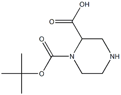 1-Boc-piperazine-2-carboxylic acid 化学構造式