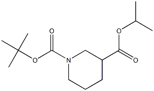 1-叔丁氧羰基-3-哌啶甲酸甲(乙)酯, , 结构式
