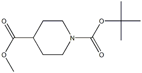 1-BOC-4-哌啶甲酸甲酯, , 结构式