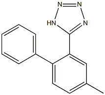 4-METHYLBIPHENYL-2-YL-TETRAZOLE,,结构式