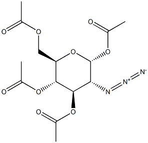 1,3,4,6-Tetra-O-acetyl-2-azido-2-deoxy-a-D-glucopyranose 化学構造式