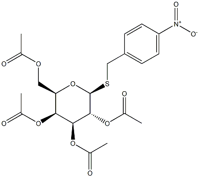 4-Nitrobenzyl2,3,4,6-tetra-O-acetyl-b-D-thiogalactopyranoside 结构式