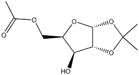5-O-乙酰基-1,2-O-亚异丙基A-D呋喃木糖,,结构式
