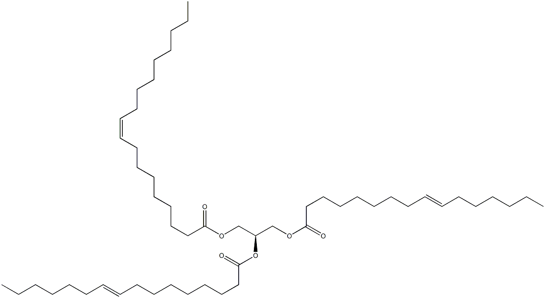 1,2-di-(9Z-hexadecenoyl)-3-(9Z-octadecenoyl)-sn-glycerol 结构式