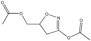 [3-(Acetyloxy)-4,5-dihydro-5-isoxazolyl]methyl acetate 化学構造式