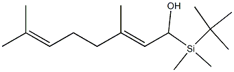 1-(t-Butyldimethylsilyl)-3,7-dimethyl-octa-2,6-dien-1-ol Structure