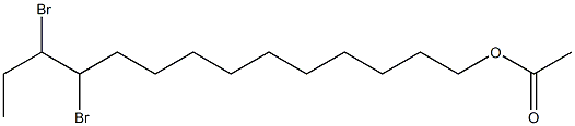 11,12-Dibromotetradecyl acetate Struktur