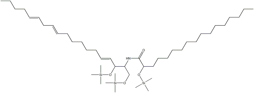 2-[(Trimethylsilyl)oxy]-N-((3E,10E,13E)-2-[(trimethylsilyl)oxy]-1-([(t rimethylsilyl)oxy]methyl)-3,10,13-octadecatrienyl)heptadecanamide,,结构式