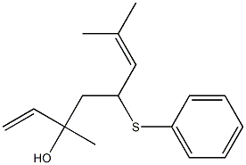 3,7-Dimethyl-5-(phenylthio)octa-1,6-dien-3-ol Structure