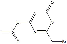 6H-1,3-Oxazin-6-one, 4-acetoxy-2-bromomethyl- 结构式