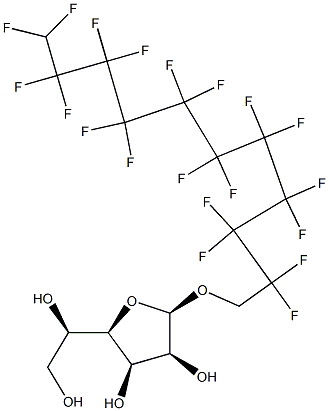 beta-D-Mannofuranoside, 1H,1H,11H-eicosafluoro-1-undecyl- 化学構造式