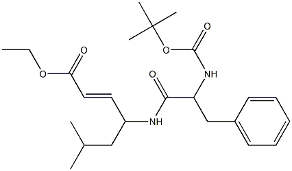 Ethyl (2E)-4-((2-[(tert-butoxycarbonyl)amino]-3-phenylpropanoyl)amino) -6-methyl-2-heptenoate Structure