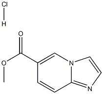 Methyl imidazo[1,2-a]pyridine-6-carboxylate hydrochloride 化学構造式