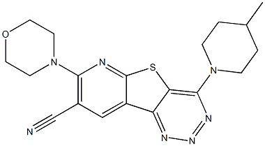 8-cyano-4-(4-methylpiperidino)-7-morpholinopyrido(3',2'-4,5)thieno(3,2-d)-1,2,3-triazine