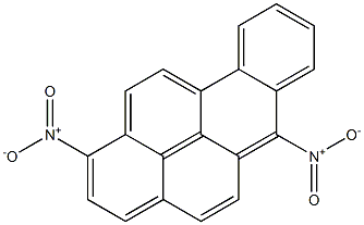 1,6-ジニトロベンゾ[a]ピレン 化学構造式