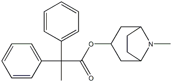 8-methyl-8-azabicyclo(3.2.1)octan-3-ol 2,2-diphenylpropionate Struktur