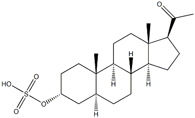 5-alpha-pregnan-3-alpha-ol-20-one sulfate Structure